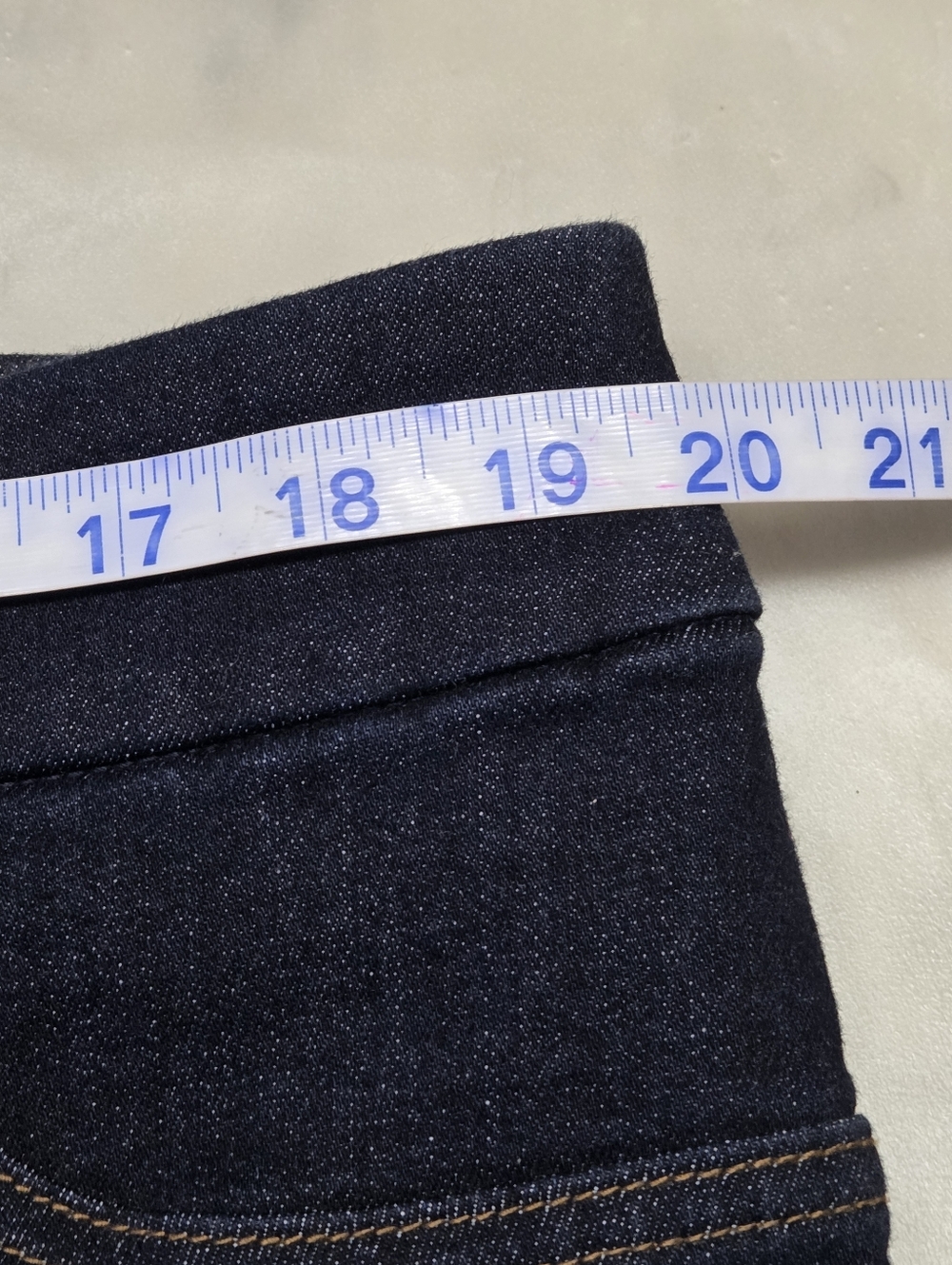 Chico's Dark Slim Boot Pull On Denim Jeans Size 16R - Picture 6 of 7